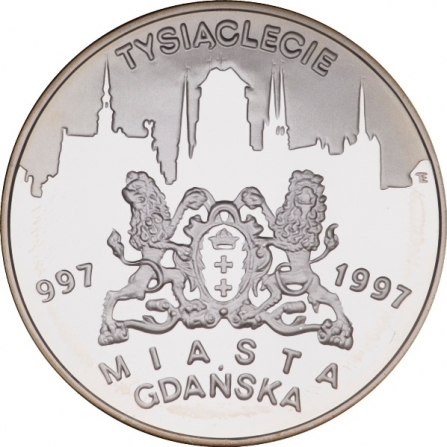 Rewers monety 20 zł Tysiąclecie Miasta Gdańska (997-1997)