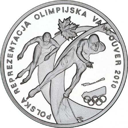 Rewers monety 10 zł Polska Reprezentacja Olimpijska - Vancouver 2010