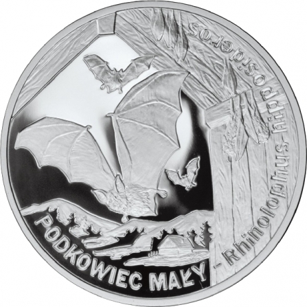 Coin reverse 20 pln Lesser Horseshoe Bat (Rhinolophus hipposideros)