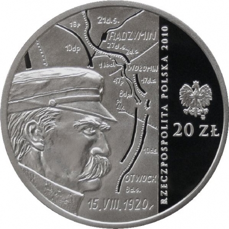 Coin obverse 20 pln 90th Anniversary of the Battle of Warsaw