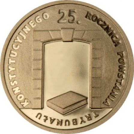 Rewers monety 25 zł 25. rocznica powstania Trybunału Konstytucyjnego