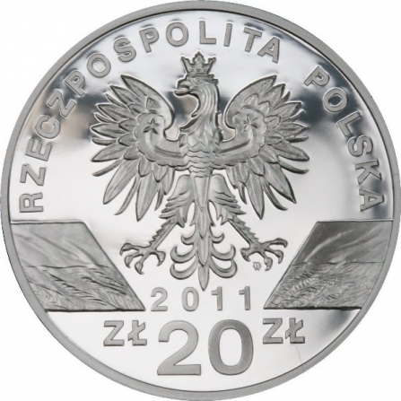 Coin obverse 20 pln European Badger (Meles meles)