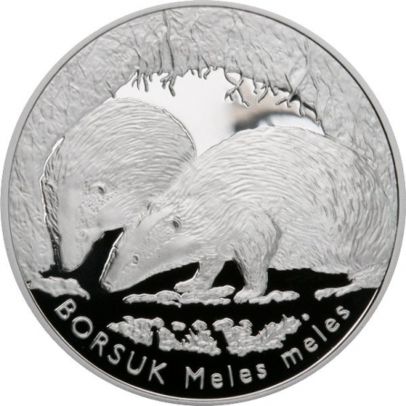 Coin reverse 20 pln European Badger (Meles meles)