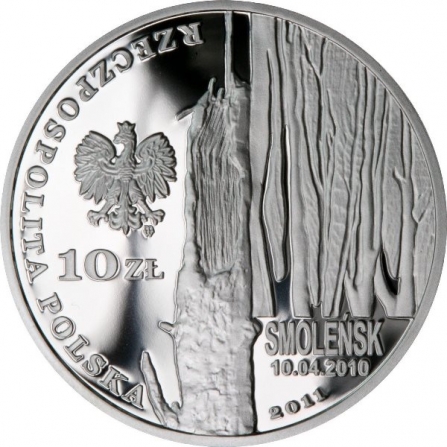 Coin obverse 10 pln In Memory of the Victims of the 10 April 2010 Presidential Plane Crash in Smolensk