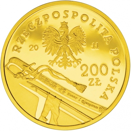 Awers monety200 zł Ułan II Rzeczpospolitej