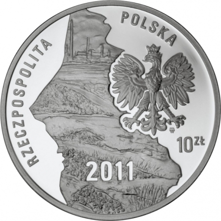 Awers monety10 zł Powstania Śląskie