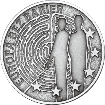 Rewers monety 10 zł Europa bez barier – 100-lecie Towarzystwa Opieki nad Ociemniałymi