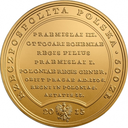 Coin obverse 500 pln Vaclav II of Bohemia