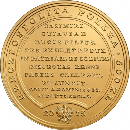 Coin obverse 500 pln Wladyslaw the Short