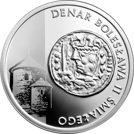 Rewers monety 5 zł Denar Bolesława II Śmiałego