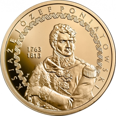 Rewers monety 200 zł 200. rocznica śmierci księcia Józefa Poniatowskiego