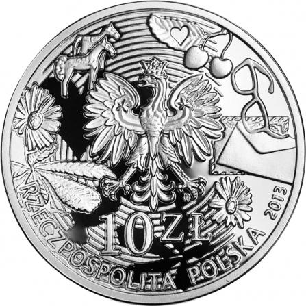 Coin obverse 10 pln Agnieszka Osiecka
