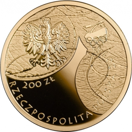 Coin obverse 200 pln Polish Olympic Team Sochi 2014