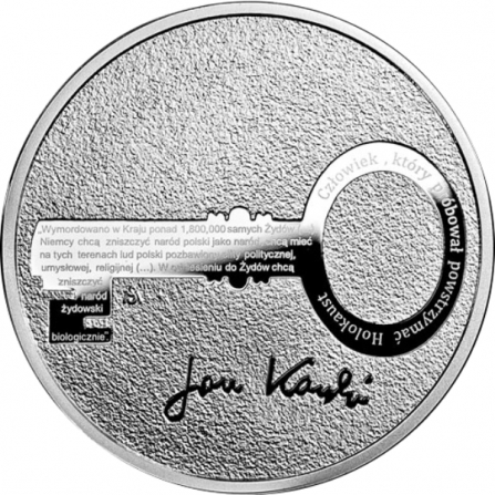 Coin reverse 10 pln Centenary of the birth of Jan Karski