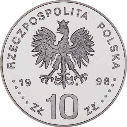 Awers monety10 zł Zygmunt III Waza (1587-1632), popiersie