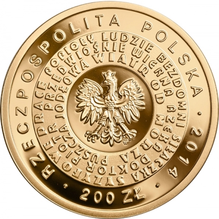 Coin obverse 200 pln 150th anniversary of the birth of Stefan Żeromski