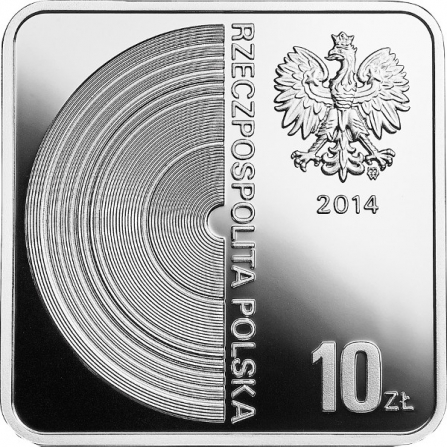 Coin obverse 10 pln Grzegorz Ciechowski (square)