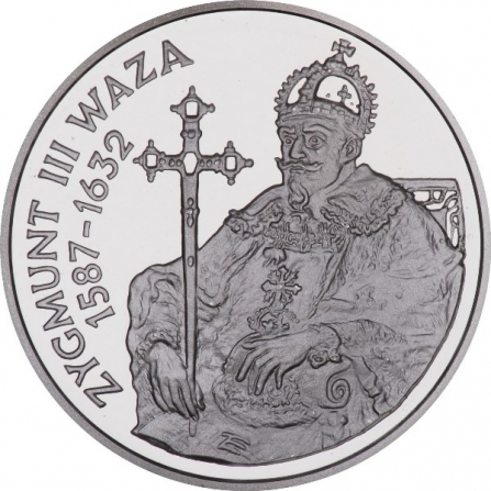 Rewers monety 10 zł Zygmunt III Waza (1587-1632), półpostać