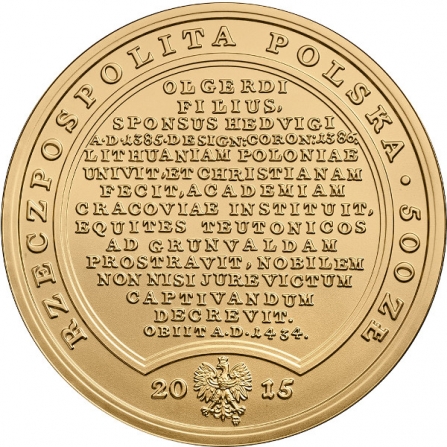 Coin obverse 500 pln Ladislas Jagiello