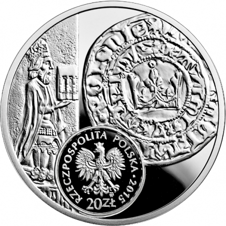 Coin obverse 20 pln Grosz of Casimir the Great