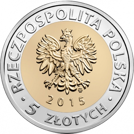 Coin obverse 5 pln Poznań Town Hall