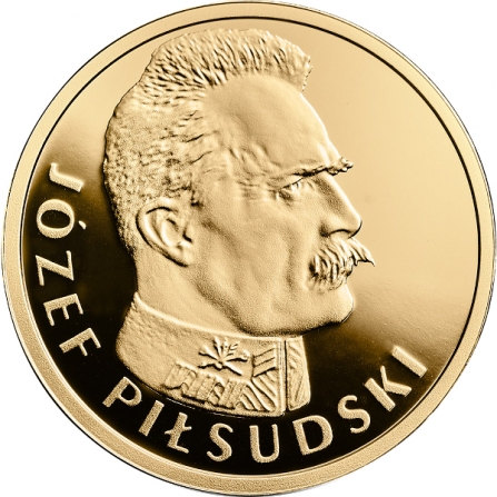 Rewers monety 100 zł Józef Piłsudski
