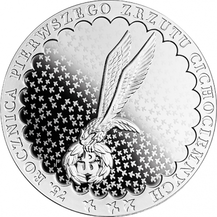 Coin reverse 10 pln 75th Anniversary of the First Drop of the Cichociemni Paratroopers
