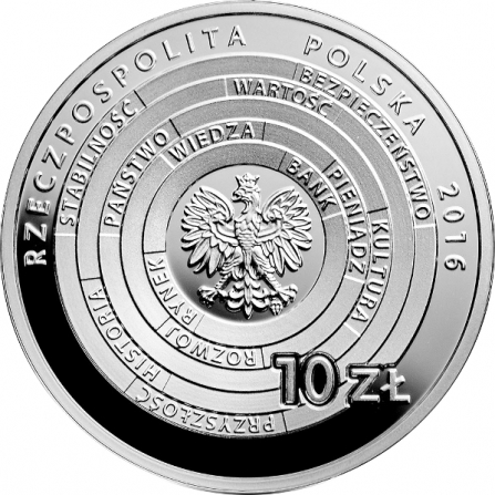 Coin obverse 10 pln NBP Money Centre in memory of Sławomir S. Skrzypek