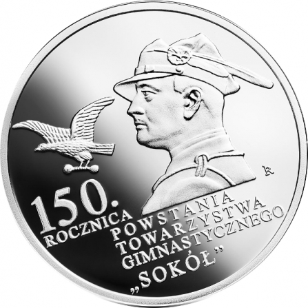 Coin reverse 10 pln 150th Anniversary
of the Establishment of the Gymnastic Society Sokół