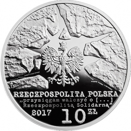 Coin obverse 10 pln 35th Anniversary of Fighting Solidarity