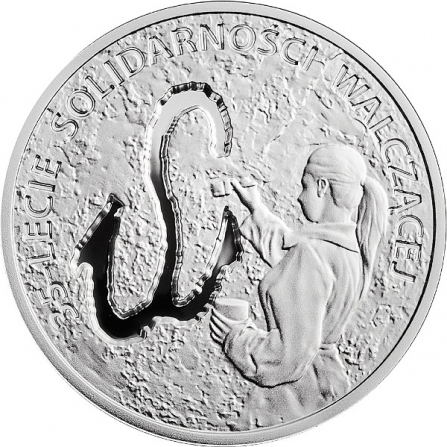 Coin reverse 10 pln 35th Anniversary of Fighting Solidarity