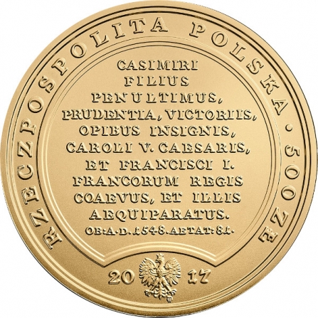 Coin obverse 500 pln Sigismund the Elder