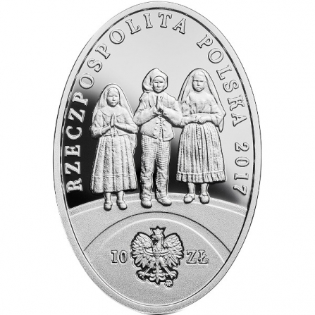 Coin obverse 10 pln 100th Anniversary of the Apparitions of Fatima