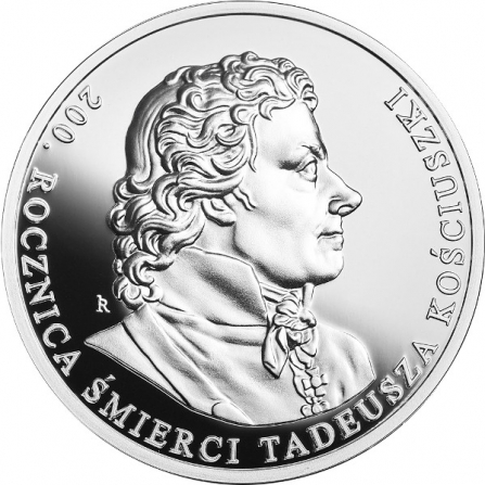 Rewers monety 10 zł 200. rocznica śmierci Tadeusza Kościuszki