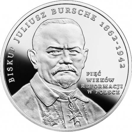 Rewers monety 20 zł Pięć wieków Reformacji w Polsce 