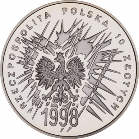 Coin obverse 10 pln 80th Anniversary of ragained independence