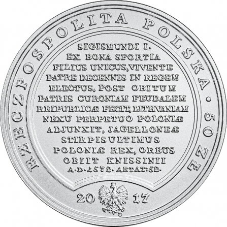 Coin obverse 50 pln Sigismund Augustus