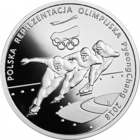 Rewers monety 10 zł Polska Reprezentacja Olimpijska PyeongChang 2018