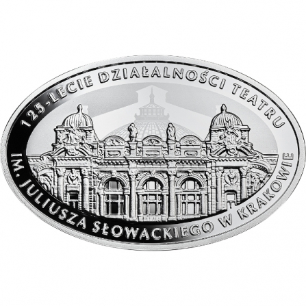 Coin reverse 10 pln 125th Anniversary of the Juliusz Słowacki Theatre in Cracow