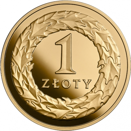 Rewers monety 1 zł 100. rocznica odzyskania przez Polskę niepodległości