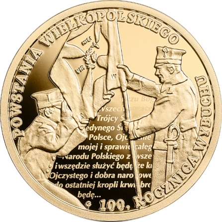 Coin reverse 200 pln 100th Anniversary of the Outbreak of the Wielkopolskie Uprising 
