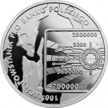 Coin reverse 10 pln 100th Anniversary of PKO Bank Polski