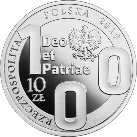 Awers monety10 zł 100-lecie Katolickiego Uniwersytetu Lubelskiego
