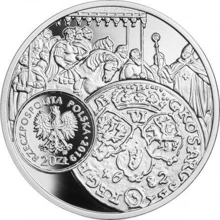 Coin obverse 20 pln The szóstak (six grosz) of John III Sobieski