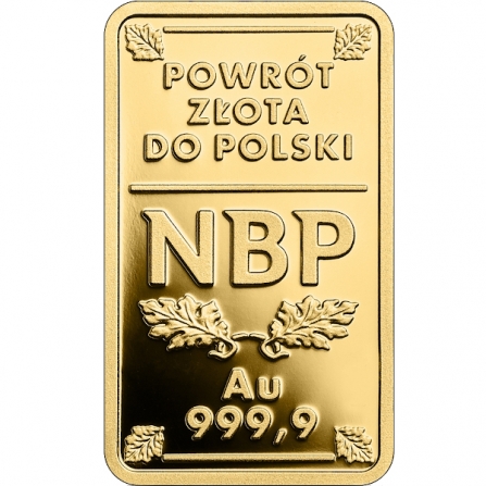 Rewers monety 100 zł Powrót złota do Polski