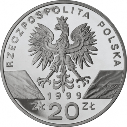 Coin obverse 20 pln The Wolf (Canis lupus)