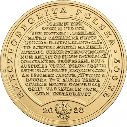 Coin obverse 500 pln Sigismund Vasa