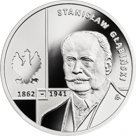 Rewers monety 10 zł Stanisław Głąbiński