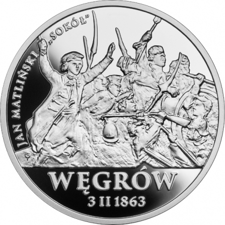 Rewers monety 20 zł Węgrów