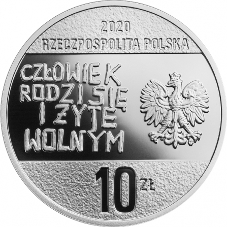 Coin obverse 10 pln 40th Anniversary of the Solidarity Trade Union